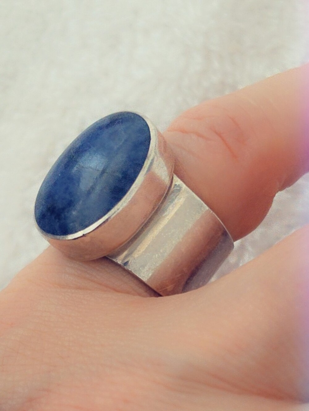Estate Gemstone Ring Sterling Silver 925 Mexico SZ 6